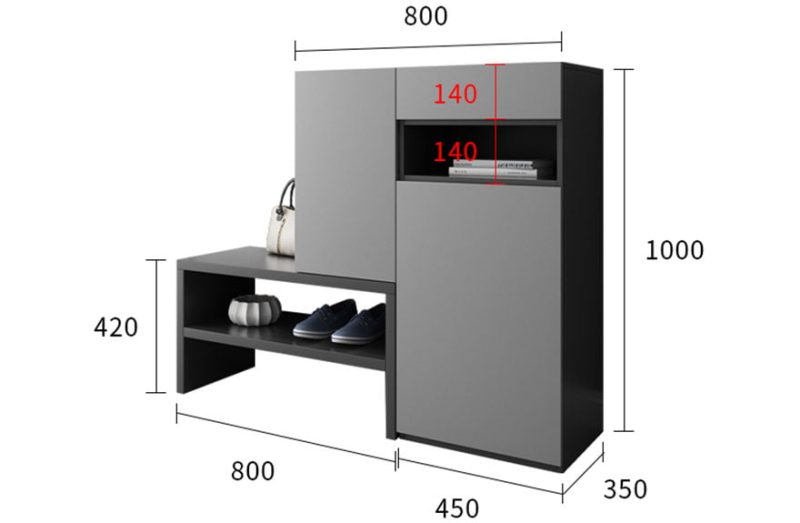 tủ để giày gỗ mdf