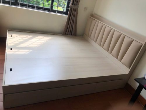 Giường gỗ công nghiệp MDF cao cấp GHT-198 photo review