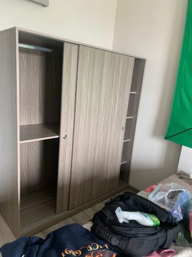 Tủ áo cửa lùa 2 buồng bằng gỗ GHT-5177 photo review