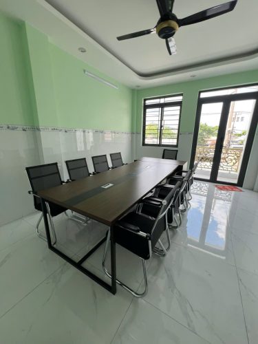 Bàn họp mặt gỗ chân sắt GHT-42205 photo review
