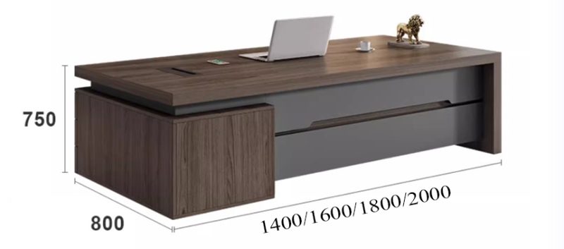 kích thước bàn giám đốc gỗ MDF