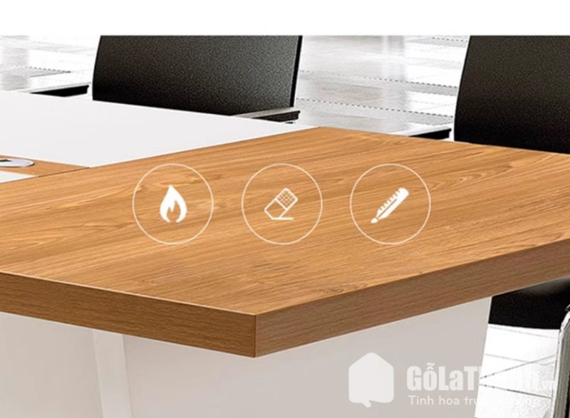 bàn họp chất liệu gỗ MDF