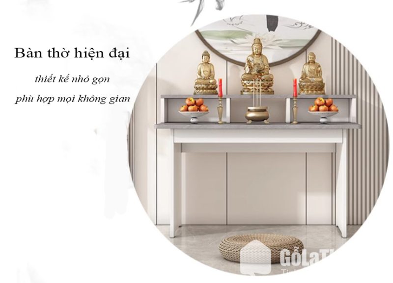 bàn thờ hiện đại gỗ công nghiệp