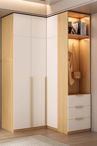 avar tủ áo góc tường bằng gỗ