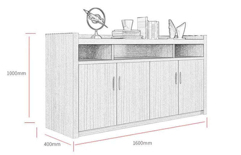 kích thước tủ để văn phòng đẹp sang trọng