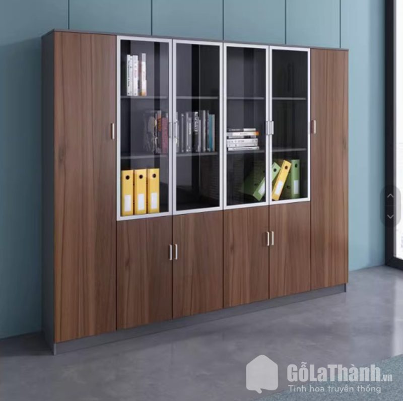 tủ tài liệu gỗ MDF cánh kính