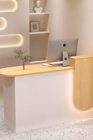 quầy lễ tân thiết kế thanh lịch