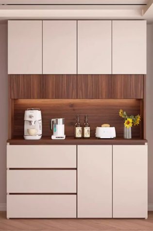 avar tủ bát đĩa kịch trần gỗ công nghiệp