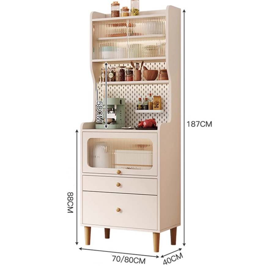 kích thước tủ để lò vi sóng