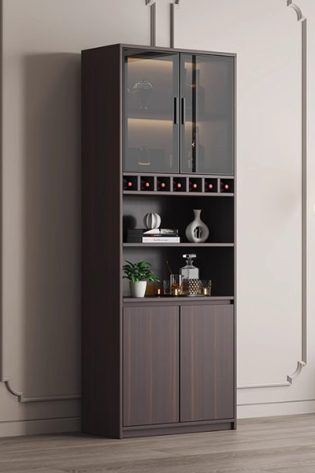 tủ trưng bày rượu cánh kính sang trọng