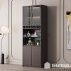 tủ trưng bày rượu cánh kính sang trọng