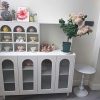 Tủ chén bát cánh kính vòm sang trọng GHT-51644