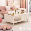 bàn trà điểm cánh kính sang trọng