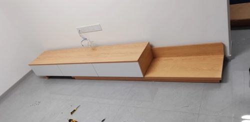 Kệ tivi kiểu dáng độc đáo bằng gỗ GHT-412 photo review