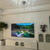 Kệ tivi điểm cánh kính sọc sang trọng GHT-407