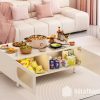 bàn trà hiện đại điểm cánh kính