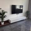 Kệ tivi kiểu dáng độc đáo bằng gỗ GHT-412