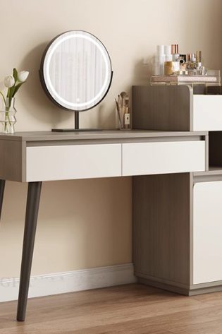 bàn trang điểm chân gỗ tự nhiên