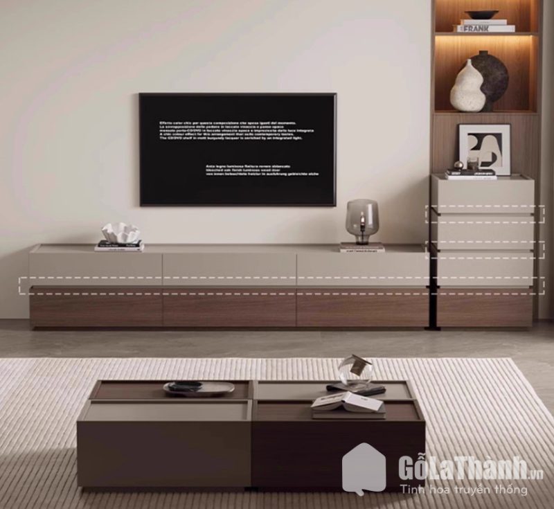 kệ tivi 2 tầng thiết kế thông minh