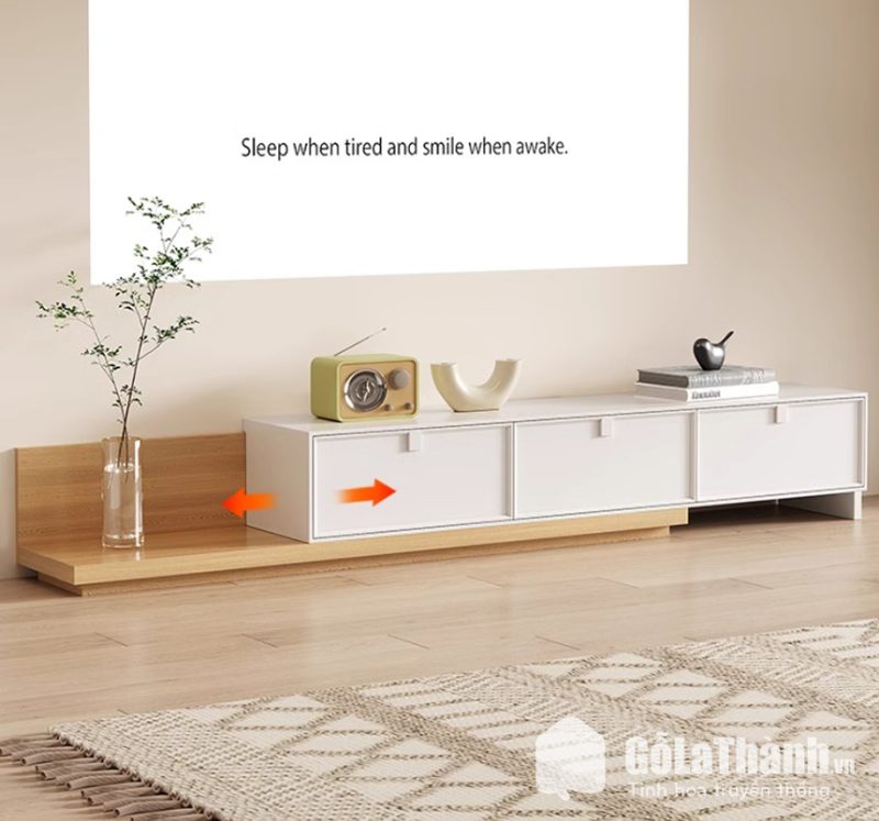 kệ tivi phòng khách thiết kế ấn tượng