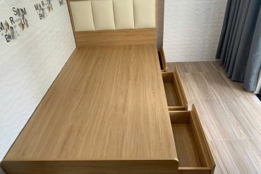 Giường gỗ cao cấp có ngăn kéo tiện lợi GHT-503 photo review