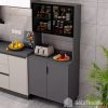 tủ bếp cánh kính thanh lịch