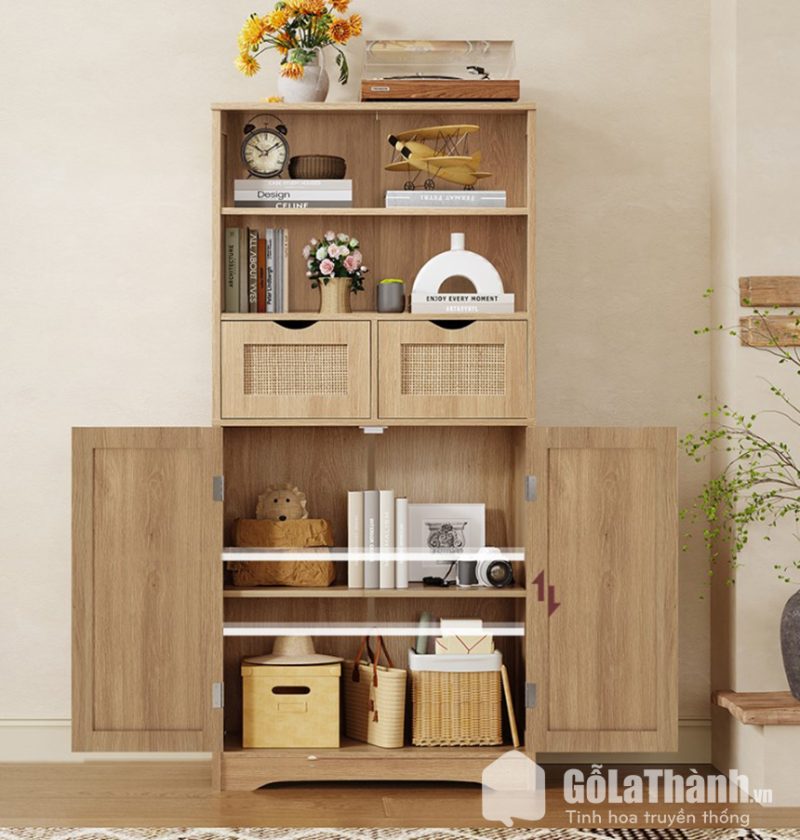 tủ đồ nhà bếp cánh lưới mây