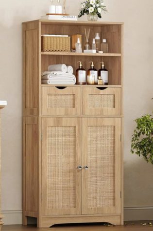 tủ đồ nhà bếp cánh lưới mây