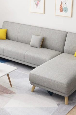 ghế sofa góc bọc nỉ
