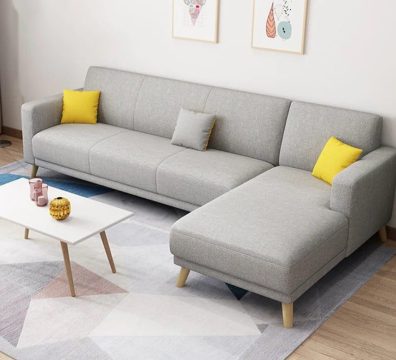 ghế sofa góc bọc nỉ