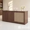 quầy lễ tân điểm lưới mây
