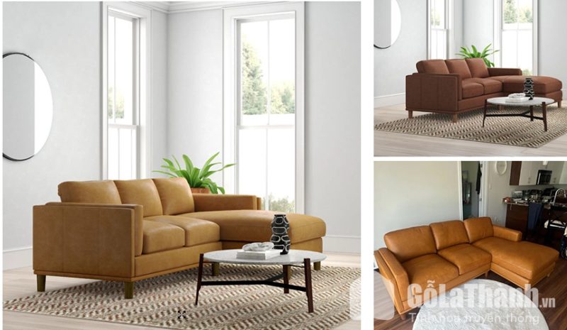 sofa da dáng chữ L