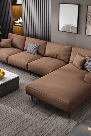 sofa da góc chữ L cao cấp