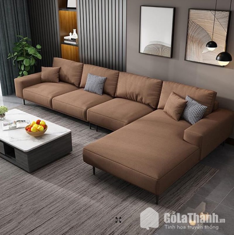 sofa da góc chữ L cao cấp