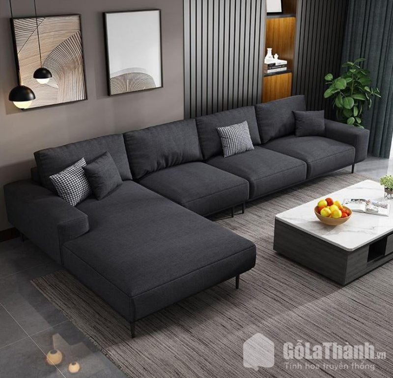 sofa da góc chữ L cao cấp