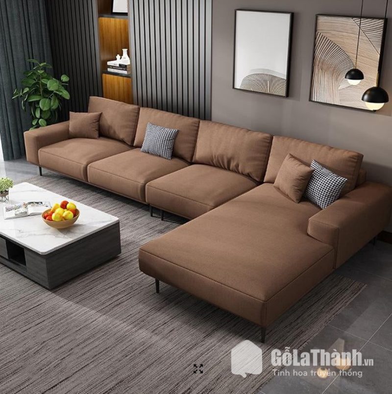 sofa da góc chữ L cao cấp