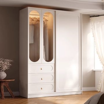tủ áo cánh kính kết hợp cửa lùa