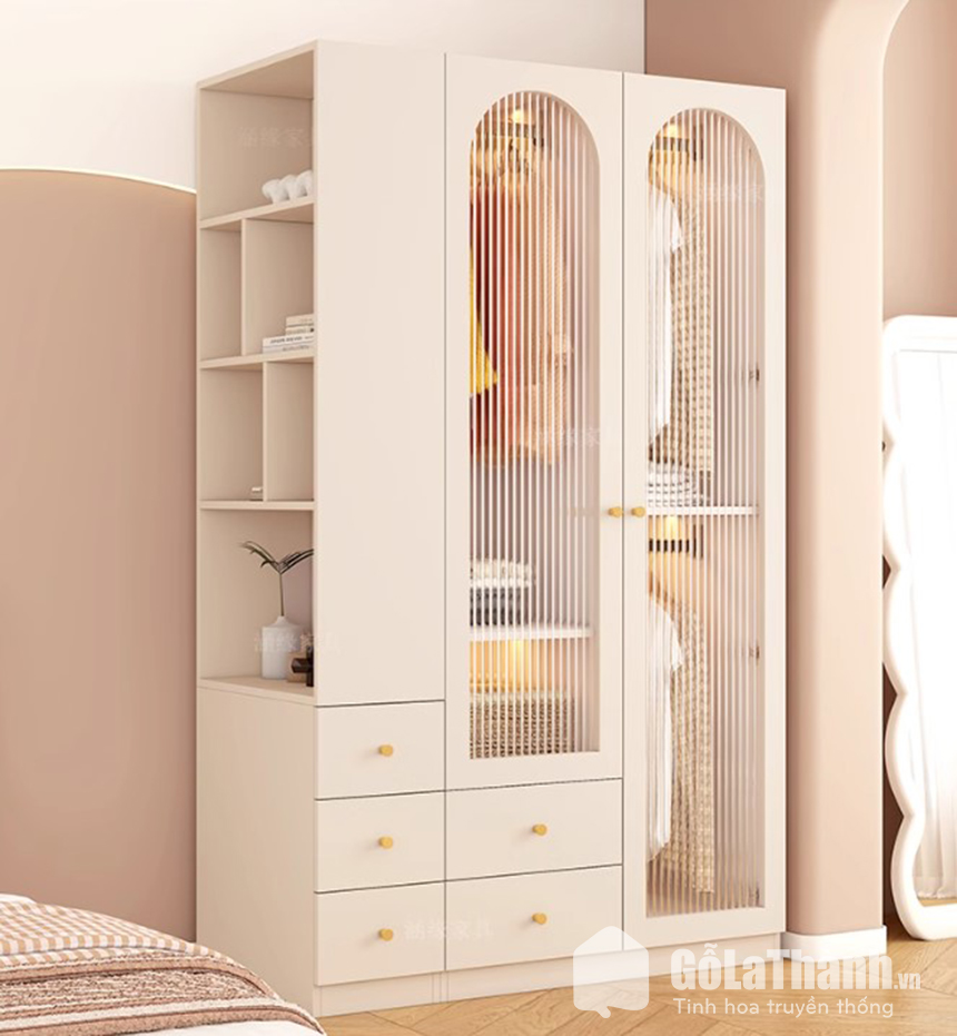 tủ áo cánh kính nhỏ gọn