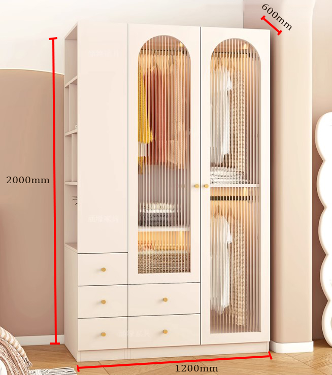 tủ áo cánh kính nhỏ gọn