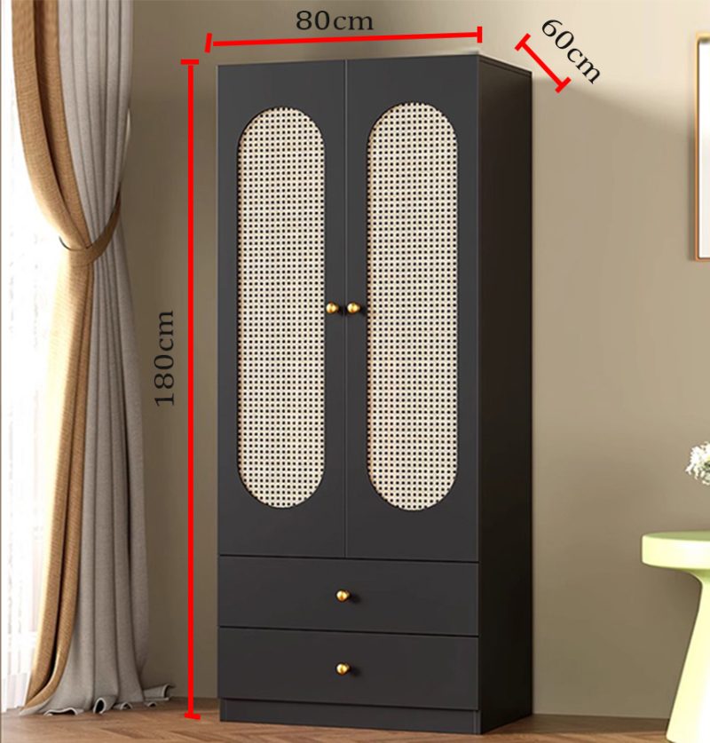 tủ áo cánh mây thiết kế nhỏ