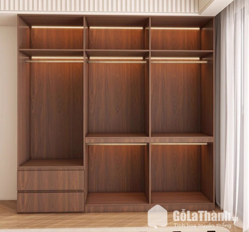 tủ áo gỗ phối cánh mây