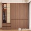 tủ áp gỗ phối cánh mây