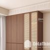 tủ áo gỗ phối cánh mây