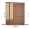 tủ áo gỗ phối cánh mây đẹp hiện đại