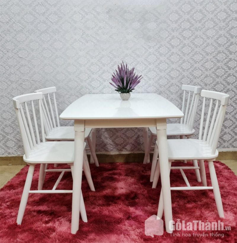 bàn ghế ăn gỗ tự nhiên 4 ghế