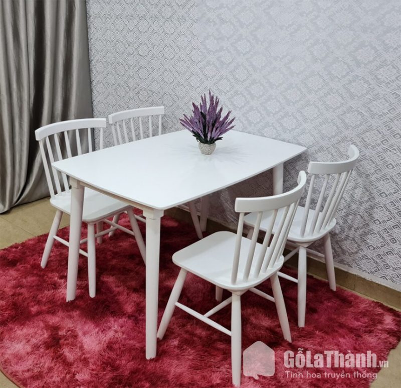 bàn ghế ăn gỗ tự nhiên 4 ghế