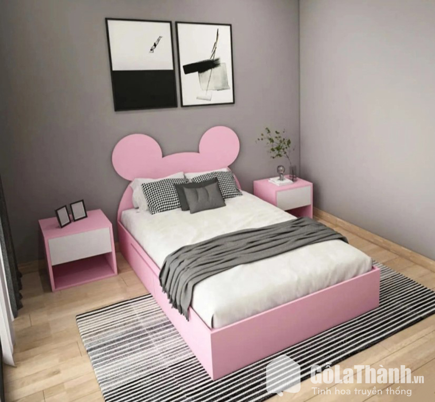 giường cho bé tai gấu dễ thương