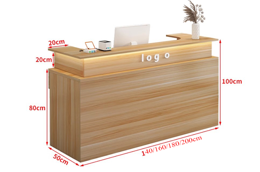 kích thước quầy thu ngân hiện đại