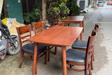 Bàn ăn 4 ghế gỗ tự nhiên bền đẹp GHT-4508 photo review