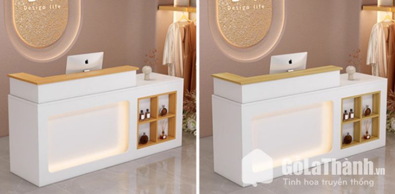 quầy thu ngân gỗ công nghiệp cao cấp